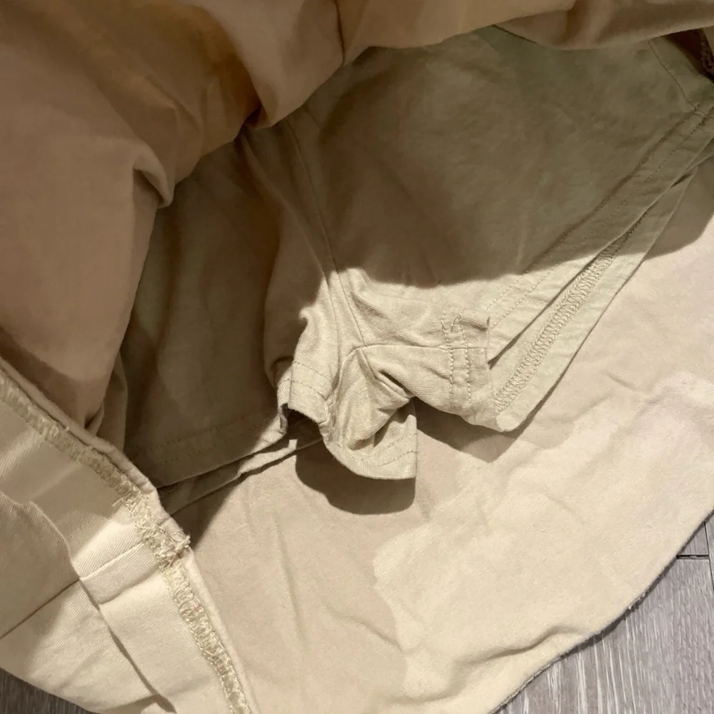 Place Beige Pleated Skirt